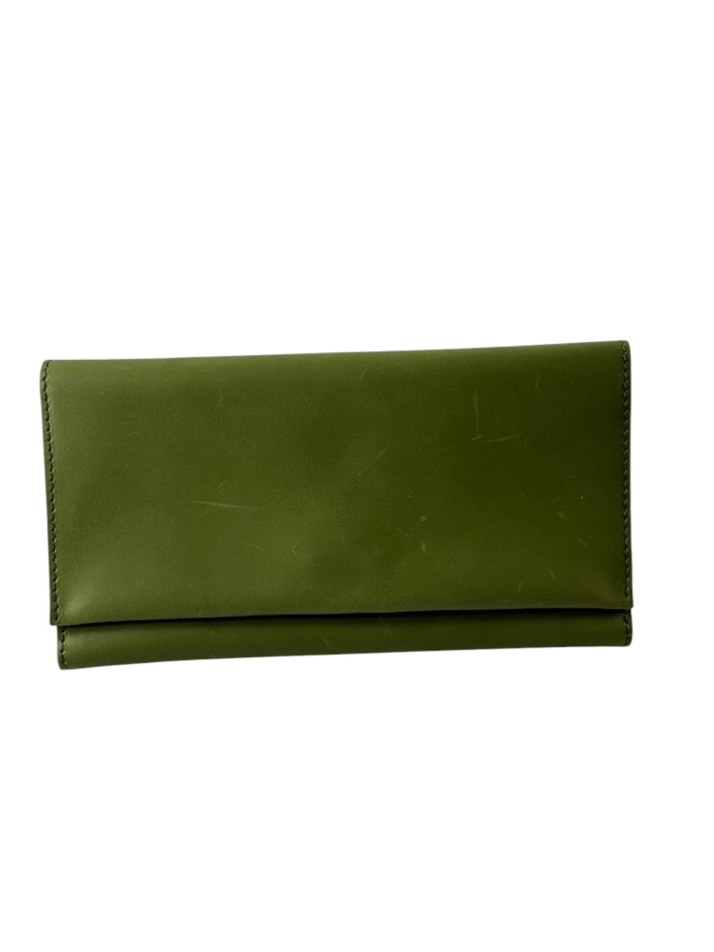 Genuine ABLE Debre Green Genuine Leather Checkbook Organizer Wallet